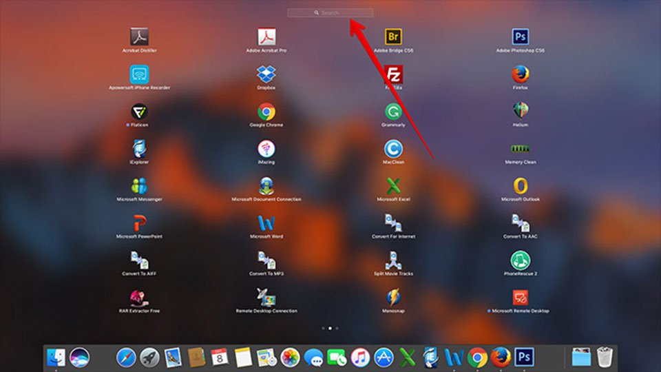 sử dụng Launchpad trên macOS Sierra