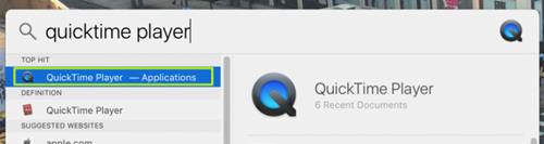 quay màn hình Macbook bằng phần mềm QuickTime Player