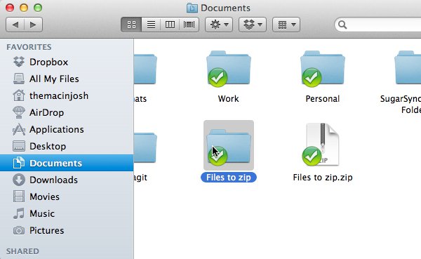 tạo file ZIP trong Macbook Air 11 inch cũ chính hãng