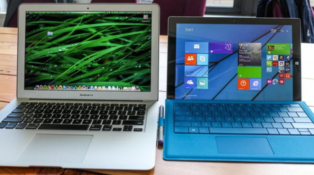 So sánh cấu hình Surface Pro 3 với Macbook Air 13 inch cũ chính hãng
