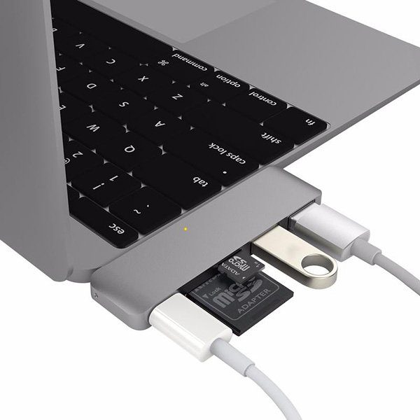 Cáp chuyển HyperDrive 5 in 1 Type-C to USB-C/USB 3.1/SD/TF (GN21B) - ảnh 2