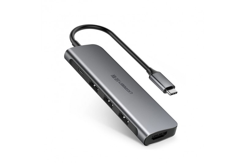Cáp chuyển Ugreen 5 in 1 Type C to HDMI/USB-C/USB 3.0 (50209) - ảnh 3
