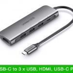 Cáp chuyển Ugreen 5 in 1 Type C to HDMI/USB-C/USB 3.0 (50209) - ảnh 2