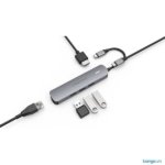Cáp chuyển HyperDrive 6 in 1 Type-C to HDMI/USB-C/USB-A/LAN (HD233B) - ảnh 2