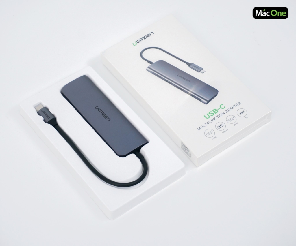 Cáp chuyển Ugreen 6 in 1 Type-C to HDMI/USB-C/USB 3.0/SD/TF (70411) - ảnh 3