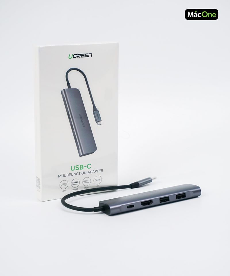 Cáp chuyển Ugreen 6 in 1 Type-C to HDMI/USB-C/USB 3.0/SD/TF (70411) - ảnh 4