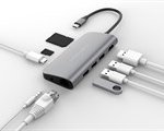 Cáp chuyển HyperDrive 9 in 1 Type-C to HDMI/LAN/USB-C/USB 3.0/SD/TF/jack 3.5mm (HD30F) - ảnh 1