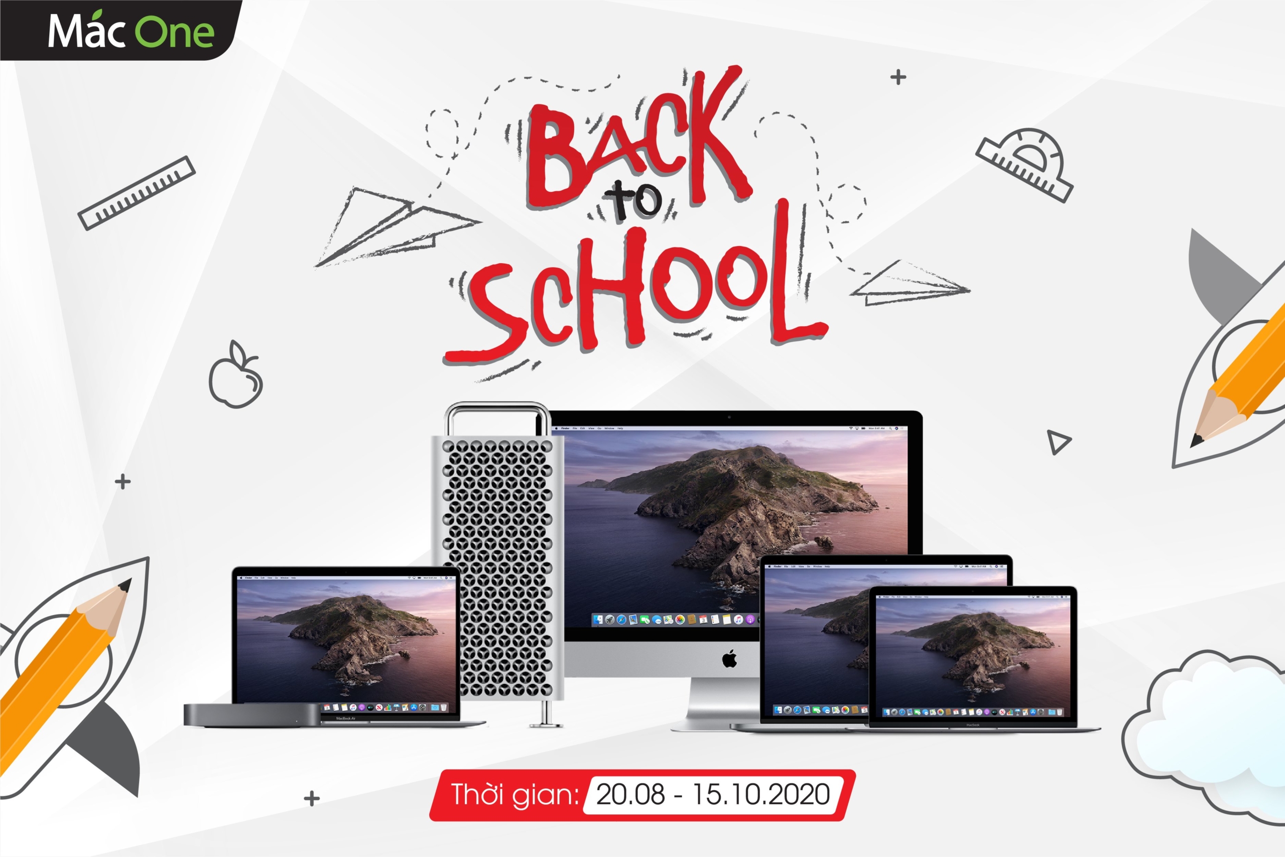 BACK TO SCHOOL 2020 – MACBOOK ĐẾN TAY – NHẬN QUÀ LIỀN NGAY