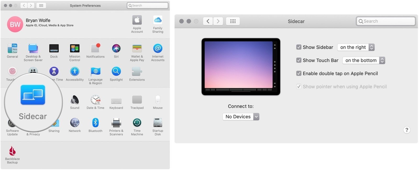 Sử dụng Sidecar để biến iPad thành màn hình phụ cho MacBook