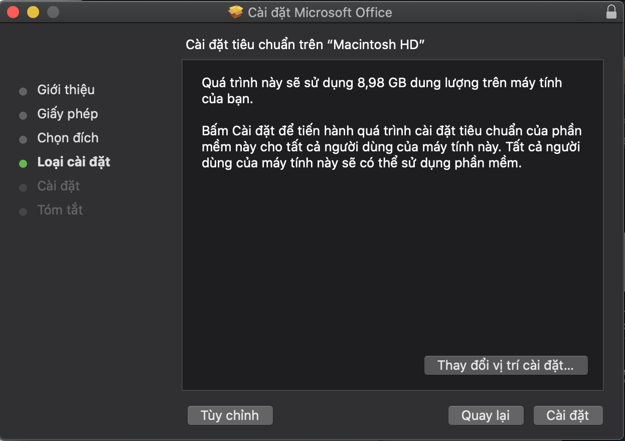 Hướng dẫn cài đặt Office trên các thiết bị MacBook 