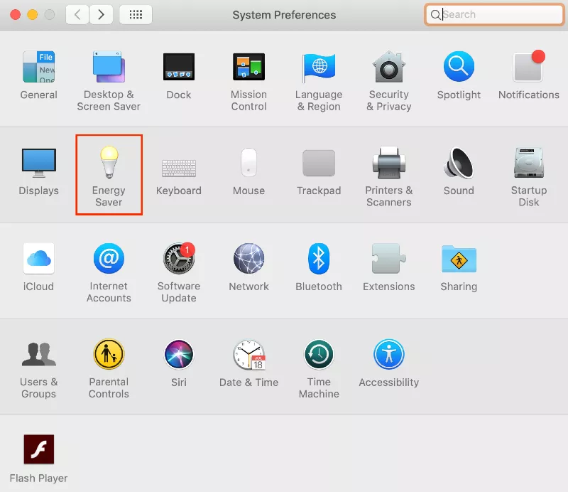 energy saver macos