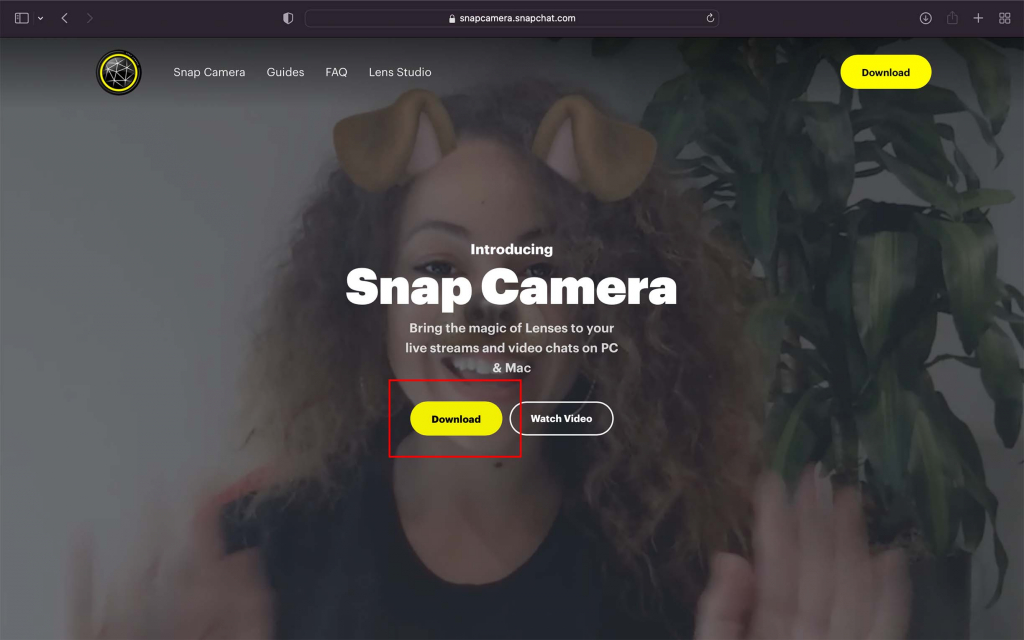 Chọn Download để tải xuống Snap Camera