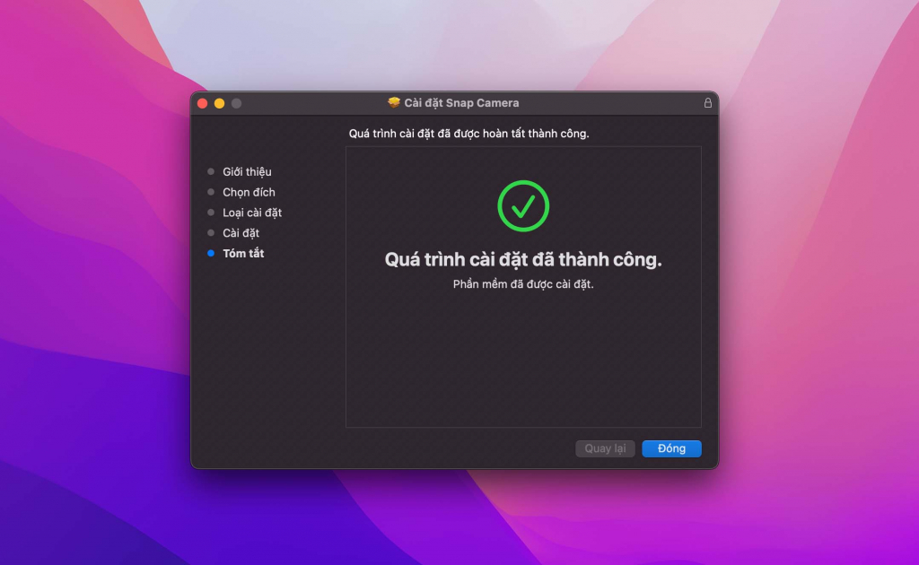Giao diện hiển thị ứng dụng được cài đặt thành công