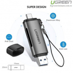 Đầu đọc thẻ SD, TF cổng Type-C, USB 3.0 Ugreen (50706) - ảnh 1