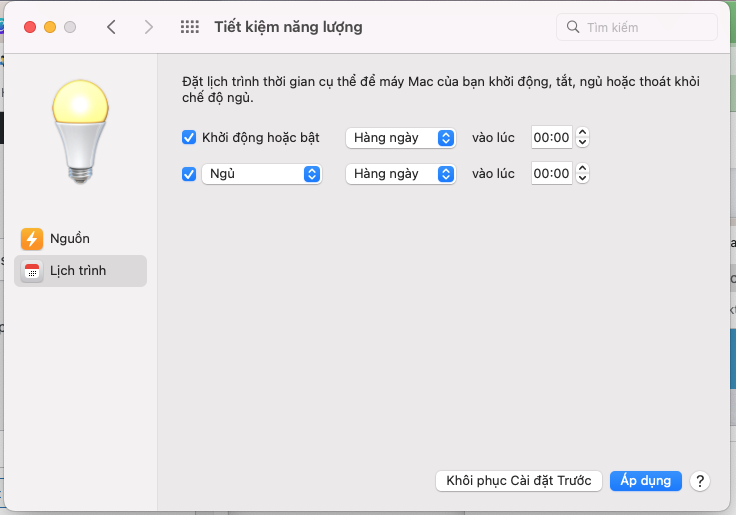 Cách lên lịch hẹn giờ tắt và bật máy Mac của bạn