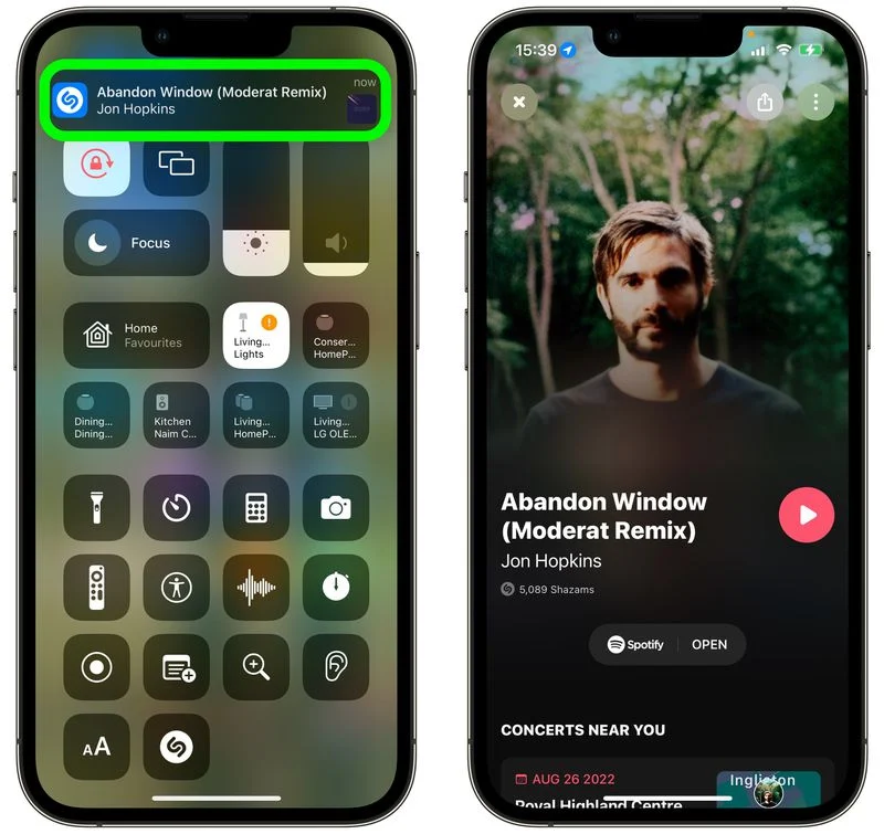 Sử dụng tính năng Shazam trực tiếp trên iPhone, iPad mà không cần tải ứng dụng - ảnh 3