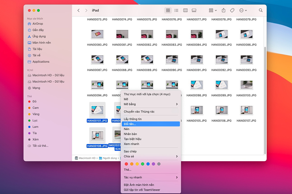Cách đổi tên file hàng loạt nhanh chóng trên MacBook