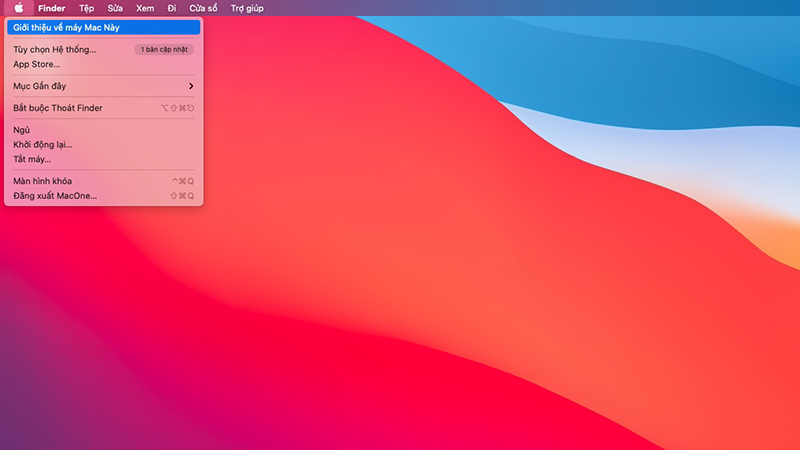 Giới thiệu về máy Mac này (About This Mac).