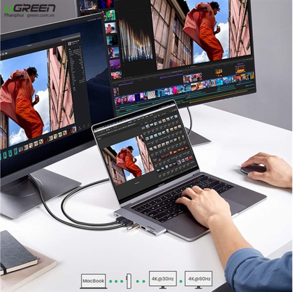 Cáp chuyển Ugreen từ USB-C 7 in 2 (80548) - ảnh 6