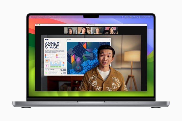 macOS 14 Sonoma: video call