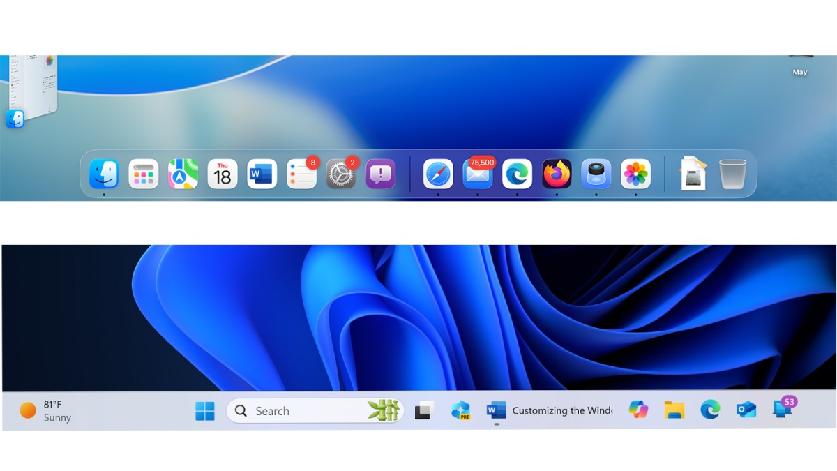 so sánh macos tahoe với window 11