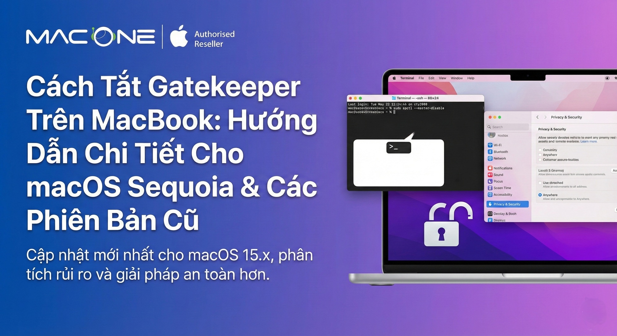 Cách Tắt Gatekeeper Trên MacBook: Hướng Dẫn Chi Tiết Cho macOS Sequoia & Các Phiên Bản Cũ