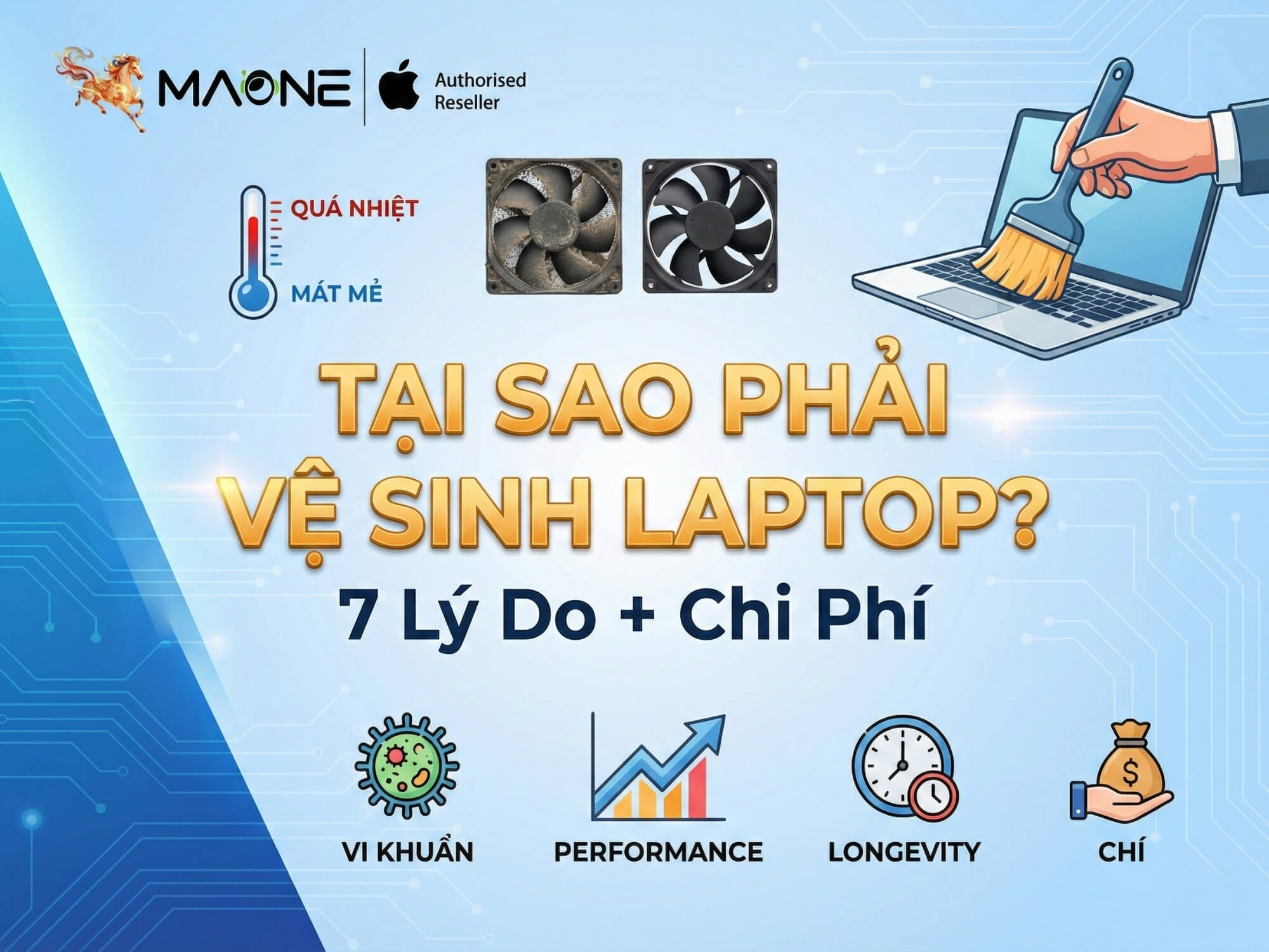 Tại Sao Phải Vệ Sinh Laptop? 7 Lý Do + Chi Phí 2026 | MacOne