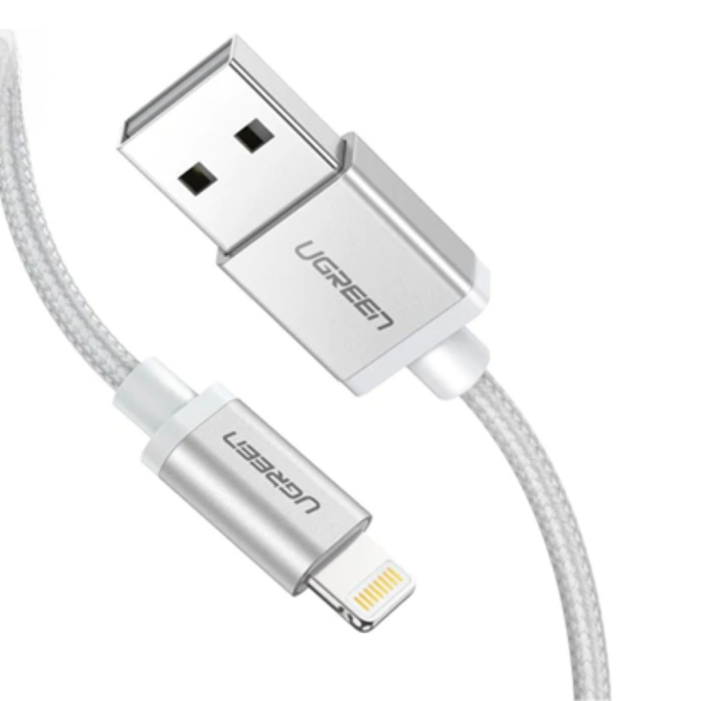 Cáp Ugreen USB 2.4A to Lightning dài 1M (60161) – Trắng bạc - ảnh 2